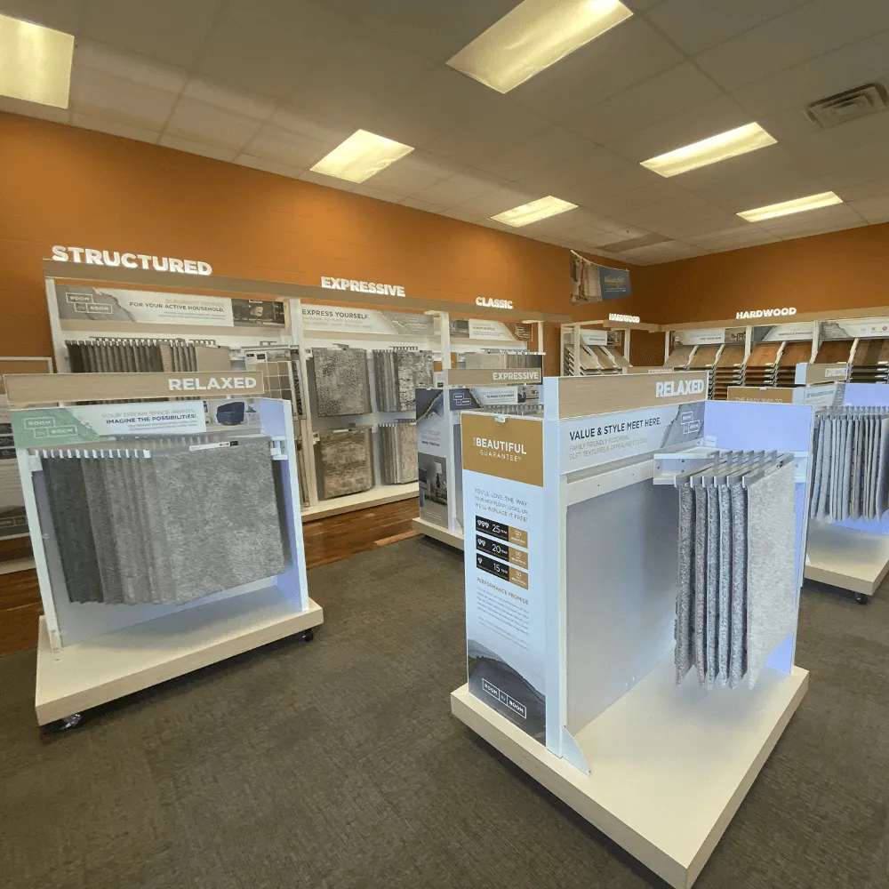 B and S Carpet One hardwood showroom